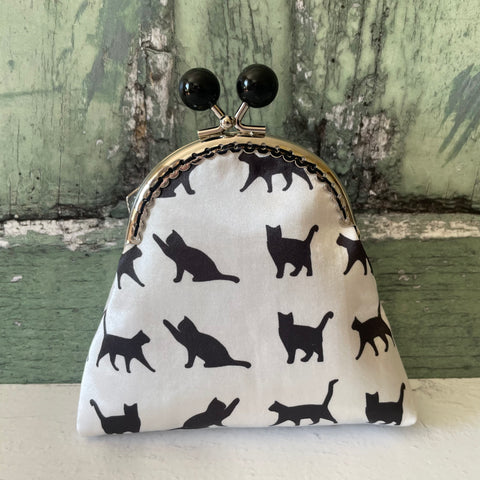 Black and White Cats Credit Card Coin Clasp Purse